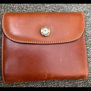 Dooney Tri Fold Leather Wallet